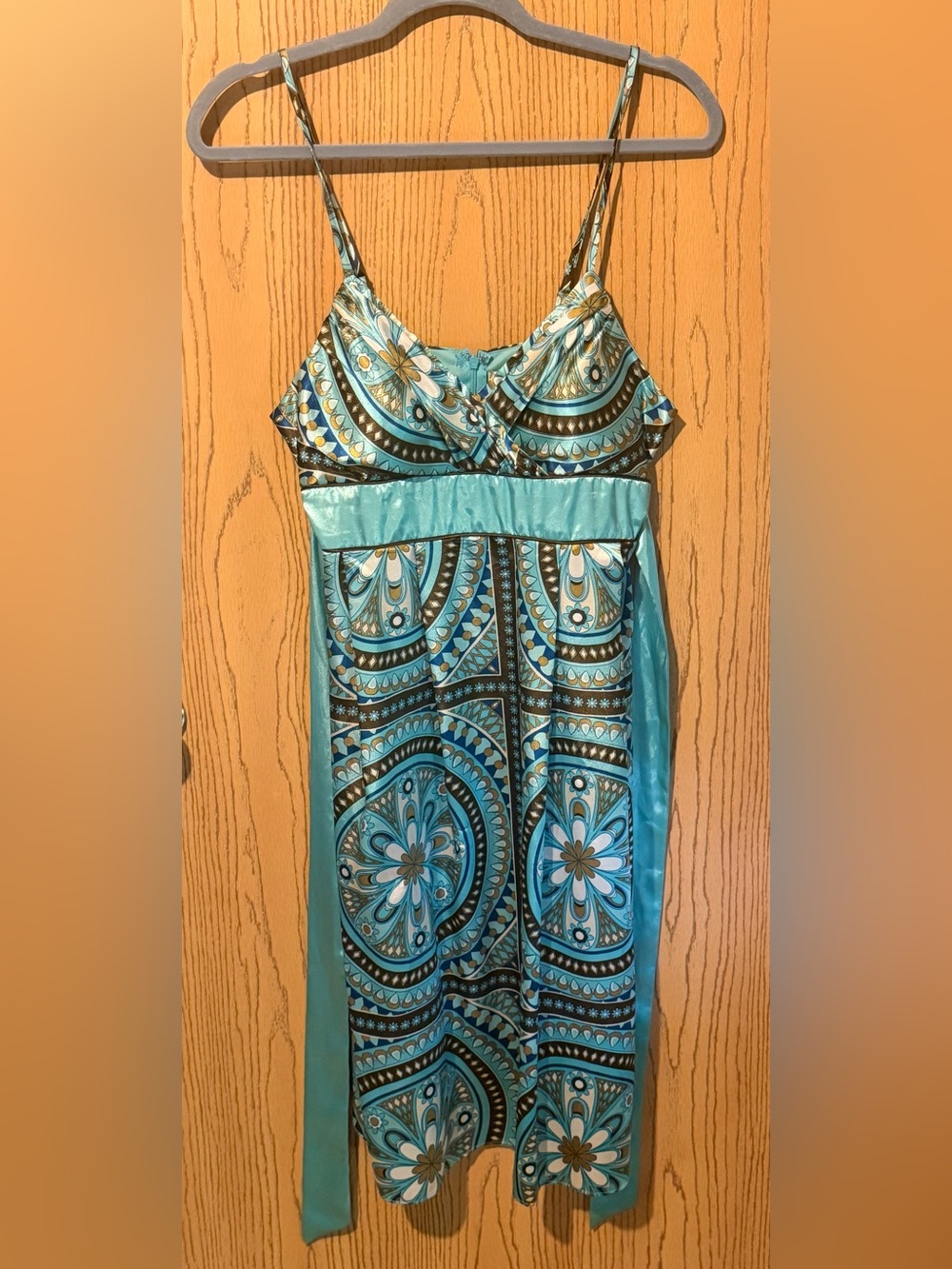 Y2K Studio Y Satin boho Maxi Dress